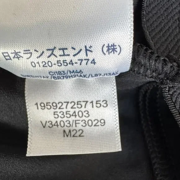 LANDS' END Swimsuit Tankini Womens L Black High Neck To One Shoulder Multi Way - Picture 9 of 13